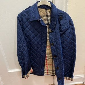 Burberry Diamond Quilted Jacket in Navy - Size XL